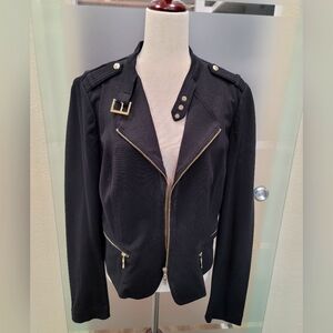 White House Black Market Black Motorcycle Jacket